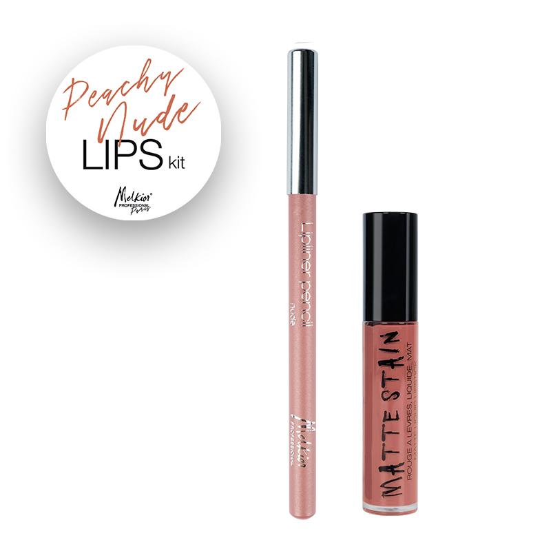 Set peachy nude lips melkior