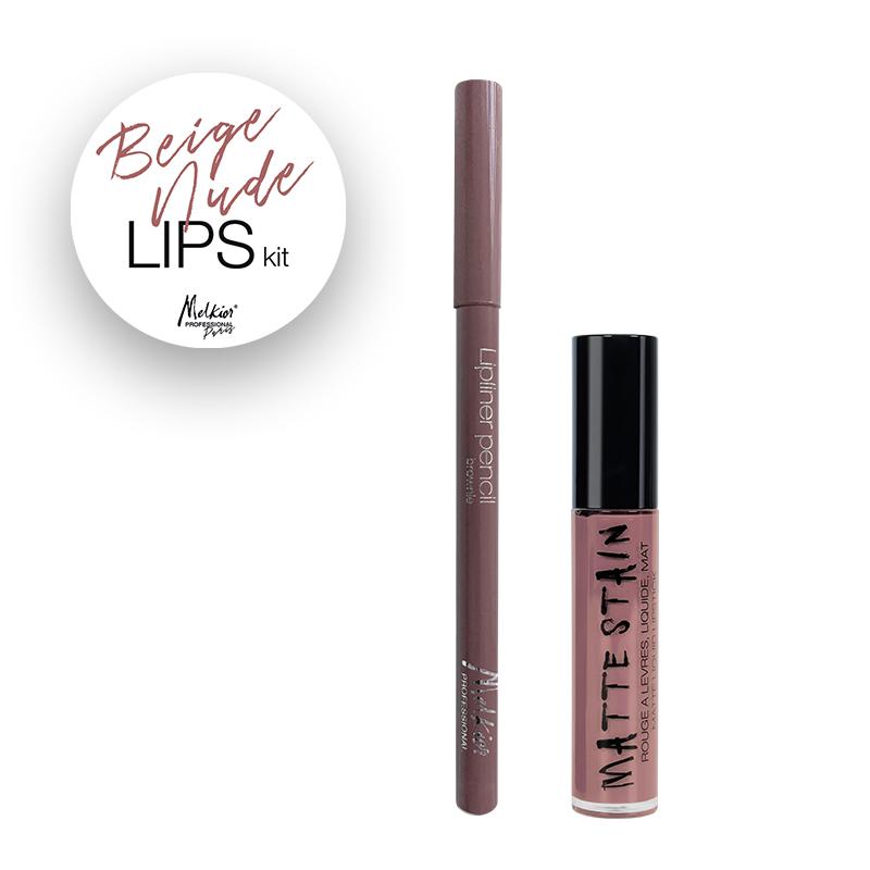 SET BEIGE NUDE LIPS Melkior imagine noua 2022